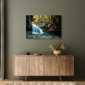 Erdei vízesés képe (90x60 cm)