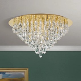 Orion DLU 2516/75-Kristály mennyezeti lámpa CELESTE 12xG9/40W/230V átm. 75 cm arany