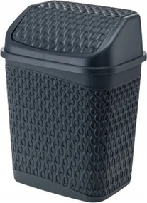 Billenő szemeteskosár 6,2 l szürke nagy külső belső
