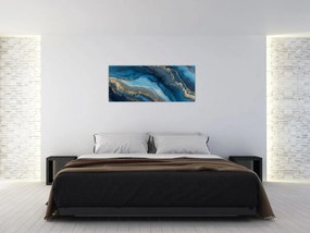 Kép - Kék márvány absztrakció (120x50 cm)