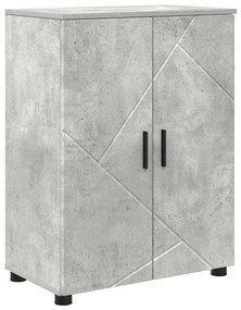 Fürdőszoba Székény ajtóval Beton szürke 60 x 35 x 80 cm Faanyag
