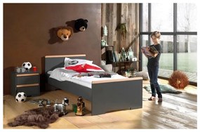 Sötétszürke gyerek éjjeliszekrény London – Vipack