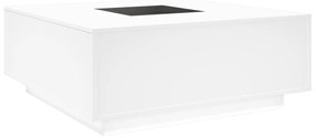 fehér végtelen hatású LED-es dohányzóasztal 100 x 100 x 40 cm