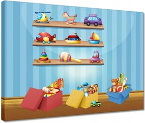 Vászonkép 40x30 Játékok a gyerekszobába