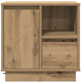Éjjeli Asztal LED világítással, Kézműves tölgy 50x34,5x50 cm