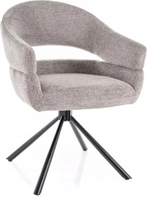 Szürke kárpitozott forgószék fésülködőasztalhoz, nappaliba, étkezőbe Borgo