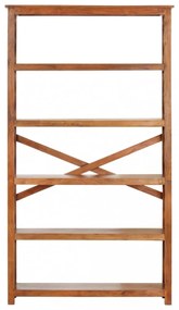 tömör akácfa könyvszekrény mézszínű felülettel 100x30x180 cm