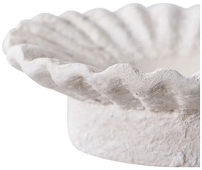 Gyertyatartó, cement, fehér, 2db