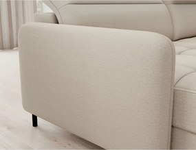 Bézs bársony kinyitható-tárolóhelyes sarokkanapé (jobb oldali-U alakú) Berrto – ELTAP