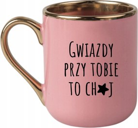 Bögre Elegáns Rózsaszín Arany Rant Vicces Ajándék Csillag Melletted