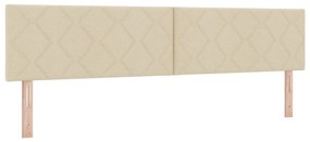 vidaXL Box Spring Ágy Matraccal &amp; LED Krém 200x200 cm Szövet