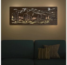 Li-Go 23521/OVL/DUB3 - LED fali dekoráció LED/10W/5V 30000 mAh 130x50 cm tölgy