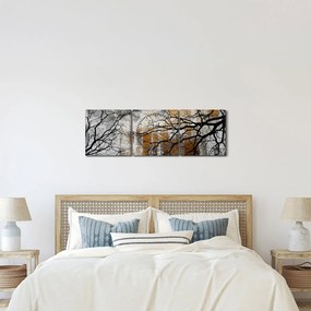 Kép - Fák sziluettek (órával) (90x30 cm)