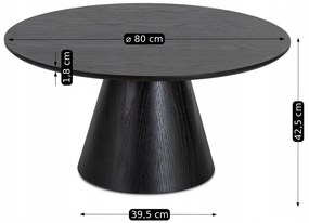 Dohányzóasztal Fekete Színben. CASSANDER MAX