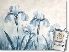 Fotótapéta Flizelina Kert Kék Virágok Írisz Kastély 400x280 ragasztó