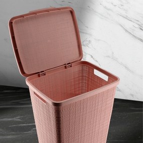 Curver Jute szennyeskosár 58 l, rózsaszín