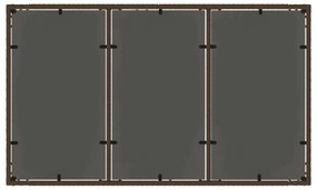 barna polyrattan üveglapos kerti asztal 150 x 90 x 75 cm