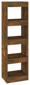 füstös tölgy színű térelválasztó könyvszekrény 40x30x135 cm
