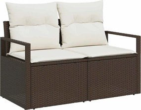 vidaXL Kerti kanapé párnával tárolóval 120 x 62 x 69 cm polirattan