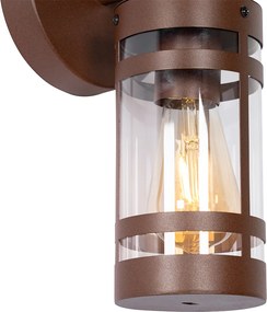 Kültéri fali lámpa rozsdabarna IP44 mozgásérzékelővel - Ruben