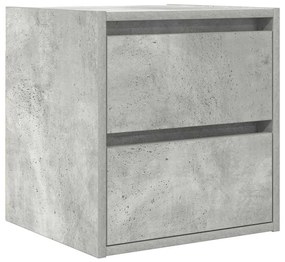 2 db betonszürke falra szerelhető éjjeliszekrény 38x34x40 cm