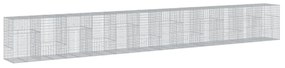 horganyzott vas gabion kosár fedéllel 1200 x 100 x 150 cm