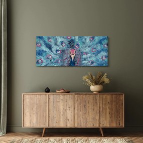 Egy festett páva képe (120x50 cm)