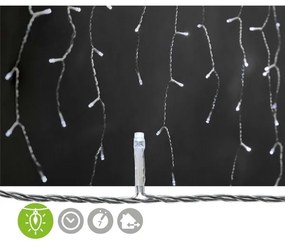 Nedis CLLC180C - LED karácsonyi függöny 180 LED, 7 funkció, 10,9 m, IP44, hideg