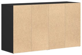 Büfé oldal szekrény Fekete Összeszerelt fa 120 x 36 x 69 cm