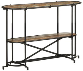 tömör újrahasznosított fa konzolasztal 110 x 42 x 76 cm