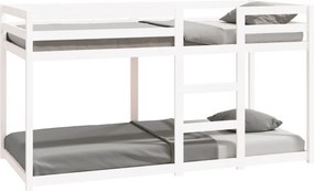 vidaXL fehér tömör fenyőfa emeletes ágy 90 x 200 cm