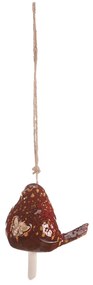 Kerámia függő csengő Madár, barna, 13 x 45 x 9 cm