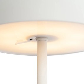 Kültéri asztali lámpa fehér újratölthető 3 fokozatban szabályozható - Keira