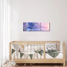 Kép - Befagyott folyó (órával) (90x30 cm)