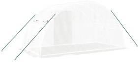 fehér acélvázas melegház 8 m² 4 x 2 x 2 m