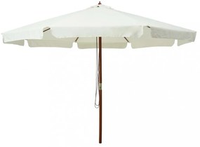 homokfehér kültéri napernyő farúddal 330 cm