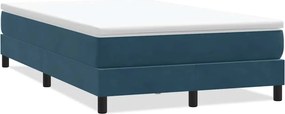 vidaXL sötétkék bársony rugós ágy matrac nélkül 120x220 cm