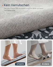 Kerek Szőnyeg, Kültéri Szőnyeg, Boho, 160 cm átmérő, Mosható, Antracitszürke