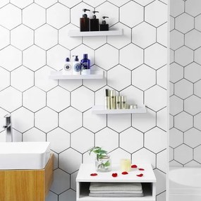 3 darabos SHELFY fali polcszett, fehér