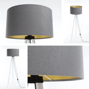 Állólámpa STANDART 1xE27/60W/230V szürke/fehér