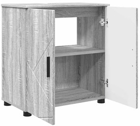 Fürdőszoba bútor szett 3 pcs Szürke sonoma 61 x 35 x 64 cm