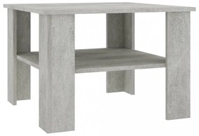 betonszürke szerelt fa dohányzóasztal 60 x 60 x 42 cm