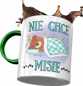 Zöld bögre macival Aranyos mackó ajándék fényképes nyomtatással