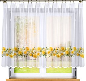 Nárcisz jacquard függöny, méret: 300x140cm, nyomott mintás (szegélyekkel)