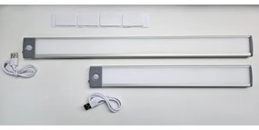 LED bútorvilágítás töltővel, érzékelővel, 3,5W, 5V USB, 4200K, 46 cm