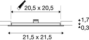 SLV SENSER 1003013 Beépíthető spotlámpa 1xLED 3000K 1100LM IP20