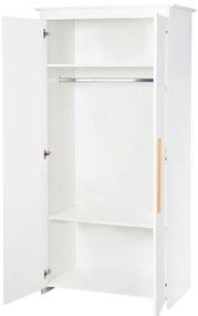Fehér gyerek ruhásszekrény 96x190x50 cm Lilo – Roba