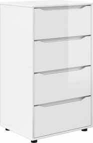 vidaXL Tároló szekrények 2 pcs Magas Fényű Fehér 60 x 48 x 105 cm