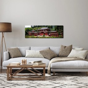 Kép - Buddhista kolostor (órával) (90x30 cm)