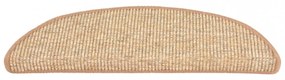 15 db világosbarna lépcsőszőnyeg 56x17x3 cm